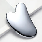 Thick Stainless Steel Dolphin Gua Sha Facial Tool - Fragrance-Free, Battery-Free Eye & Face Massage Board for Deep Tissue Pressu